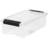 Iris Stack & Pull 5.7 Qt. Latch Lid Storage Box, Clear (100275) -Bostitchy Store sp102492255 s7