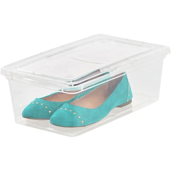 Iris 6 Qt. Snap Lid Storage Box, Clear (200401) 3 Iris 6 Qt. Snap Lid Storage Box, Clear (200401)