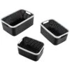 Advantus Nantucket Weave Bins, Black/White, 3/Pack (39220)