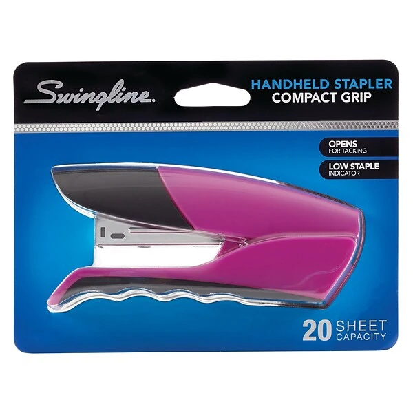 Swingline Compact Grip Stapler, 20 Sheets, Assorted Colors (S7071793CC) 4 Swingline Compact Grip Stapler, 20 Sheets, Assorted Colors (S7071793CC) - Image 2