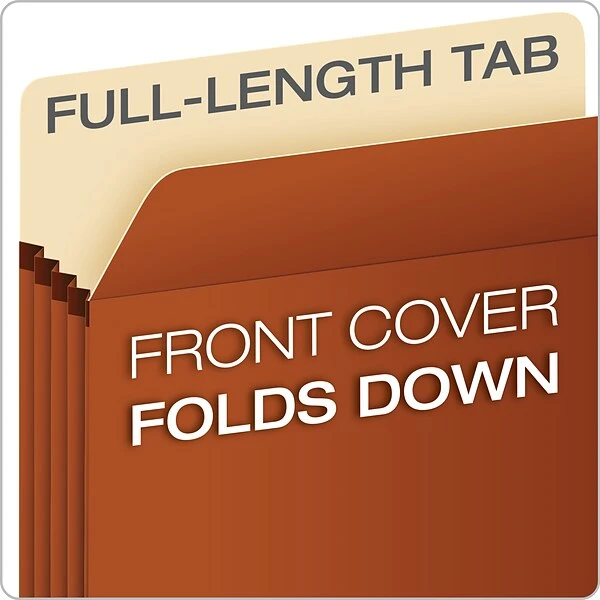 Pendaflex Smart Shield Reinforced File Pocket, 5 1/4" Expansion, Legal Size, Redrope, 10/Box (1536GAM) 5 Pendaflex Smart Shield Reinforced File Pocket, 5 1/4" Expansion, Legal Size, Redrope, 10/Box (1536GAM) - Image 3