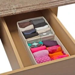 Simplify Nedium Drawer Organizer, Faux Jute (25513-FEJ) -Bostitchy Store sp12403431 s7