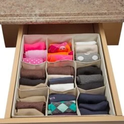 Simplify Nedium Drawer Organizer, Faux Jute (25513-FEJ) -Bostitchy Store sp12403432 s7