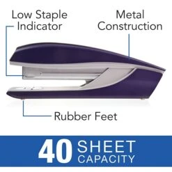 Swingline NeXXt Metal Desktop Stapler, 40-Sheet Capacity, Purple (55657069) -Bostitchy Store sp124115978 s7