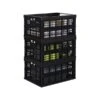 Mount-It! 52 Qt. Open Lid Milk Crate, Black, 3/Pack (WI-3003) -Bostitchy Store sp136000059 s7
