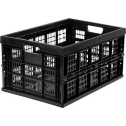 Mount-It! 52 Qt. Open Lid Milk Crate, Black, 3/Pack (WI-3003) -Bostitchy Store sp136000061 s7