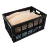 Mount-It! 51.78 Qt. Open Lid Storage Crate, Black (WI-3002) -Bostitchy Store sp136000076 s7