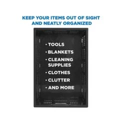 Mount-It! 51.78 Qt. Open Lid Storage Crate, Black (WI-3002) -Bostitchy Store sp136000078 s7