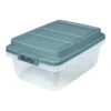 Hefty Hi-Rise 18 Qt. Lift Off Lid Storage Tote, Gray/Clear, 8/Pack (HFT-7160010665666-8) -Bostitchy Store sp152449786 s7