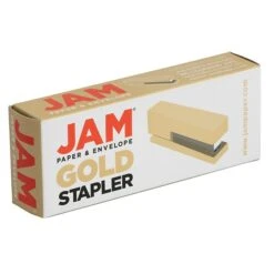 JAM Paper Modern Desktop Stapler, 10 Sheet Capacity, Gold (337GOZ) -Bostitchy Store sp152889777 s7