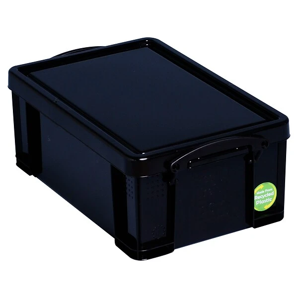 Really Useful Box 9.51 Qt. Latch Lid Storage Tote, Solid Black (9BK) 3 Really Useful Box 9.51 Qt. Latch Lid Storage Tote, Solid Black (9BK)