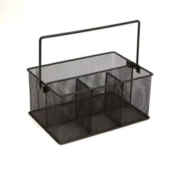 Mind Reader Network Collection 4-Compartment Mesh Storage Basket, Black (MESHBASKET-BLK) 12 Mind Reader Network Collection 4-Compartment Mesh Storage Basket, Black (MESHBASKET-BLK) -Bostitchy Store sp169019992 s7
