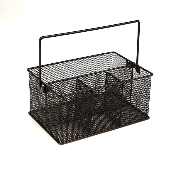 Mind Reader Network Collection 4-Compartment Mesh Storage Basket, Black (MESHBASKET-BLK) 7 Mind Reader Network Collection 4-Compartment Mesh Storage Basket, Black (MESHBASKET-BLK) - Image 5