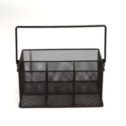 Mind Reader Network Collection 4-Compartment Mesh Storage Basket, Black (MESHBASKET-BLK) 13 Mind Reader Network Collection 4-Compartment Mesh Storage Basket, Black (MESHBASKET-BLK) -Bostitchy Store sp169019993 s7