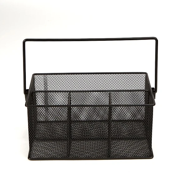 Mind Reader Network Collection 4-Compartment Mesh Storage Basket, Black (MESHBASKET-BLK) 8 Mind Reader Network Collection 4-Compartment Mesh Storage Basket, Black (MESHBASKET-BLK) - Image 6