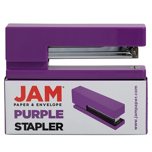 JAM Paper Modern Desktop Stapler, 10 Sheet Capacity, Purple (337PUZ) 5 JAM Paper Modern Desktop Stapler, 10 Sheet Capacity, Purple (337PUZ) - Image 3