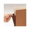 Smead End Tab Pocket, Reinforced Straight-Cut Tab, 5.25 Expansion, XL Legal, Redrope With Dark Brown Gusset, 10/Box (74691)