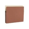 Smead Paper Stock File Pocket, 1.75" Expansion, Letter Size, Redrope, 25/Box (73214)