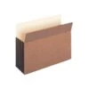 Smead Paper Stock File Pocket, 5.25" Expansion, Letter Size, Redrope, 10/Box (73274)