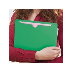 Smead Reinforced File Jackets, Reinforced Straight Cut Tab, Letter Size, Green, 100/Box (75503) -Bostitchy Store sp38714973 s7