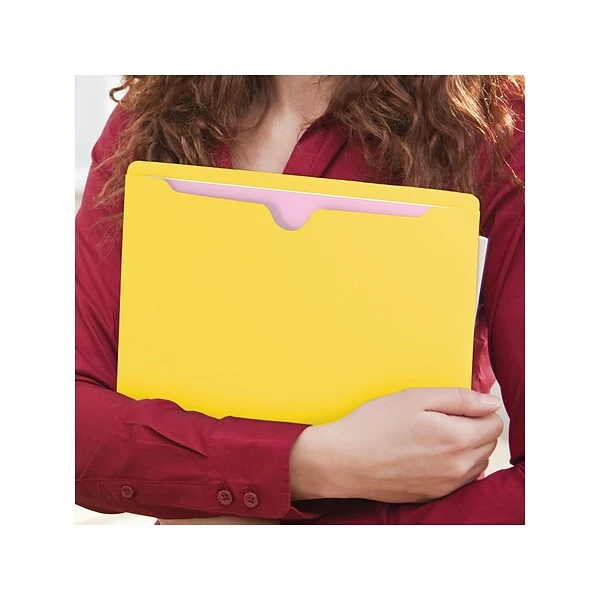 Smead Reinforced File Jackets, Reinforced Straight Cut Tab, Letter Size, Yellow, 100/Box (75511) 7 Smead Reinforced File Jackets, Reinforced Straight Cut Tab, Letter Size, Yellow, 100/Box (75511) - Image 5