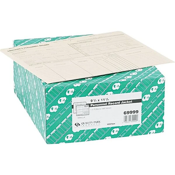 Quality Park File Jacket, Letter Size, Manila, 100/Box (69999) 3 Quality Park File Jacket, Letter Size, Manila, 100/Box (69999)