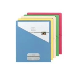 Smead Organized Up Slash File Jackets, Letter Size, Assorted, 25/Pack (75425)
