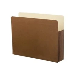 Pendaflex Watershed 30% Recycled Reinforced File Pocket, 3 1/2" Expansion, Letter Size, Redrope, 10/Box (35247)