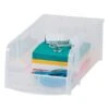 Staples Small Modular Stacking Storage Box, Clear, Each (200518) 2 Staples Small Modular Stacking Storage Box, Clear, Each (200518) -Bostitchy Store sp40307415 s7