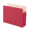 Smead 10% Recycled Reinforced File Pocket, 5 1/4" Expansion, Letter Size, Red, 10/Box (73241BX) -Bostitchy Store sp40590945 s7