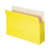 Smead 10% Recycled Reinforced File Pocket, 3 1/2" Expansion, Legal Size, Yellow, 25/Box (74233BX) -Bostitchy Store sp40590951 s7