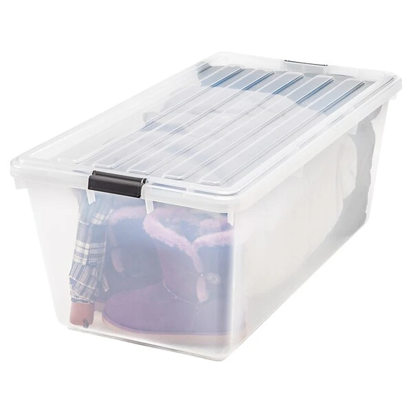 IRIS 91 Qt. Clear Storage Boxes, 4/Carton (CB-80) 3 IRIS 91 Qt. Clear Storage Boxes, 4/Carton (CB-80)
