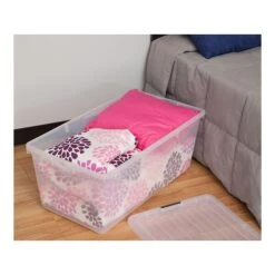 IRIS 91 Qt. Clear Storage Boxes, 4/Carton (CB-80) 8 IRIS 91 Qt. Clear Storage Boxes, 4/Carton (CB-80) -Bostitchy Store sp40888416 s7