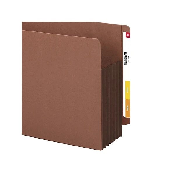 Smead End Tab Pocket, Reinforced Straight-Cut Tab, 5.25 Expansion, XL Letter, Redrope With Dark Brown Gusset, 10/Box (73691) 4 Smead End Tab Pocket, Reinforced Straight-Cut Tab, 5.25 Expansion, XL Letter, Redrope With Dark Brown Gusset, 10/Box (73691) - Image 2