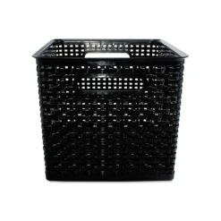 Advantus Large Weave Plastic Bin, Black, 2/Pack 9 Advantus Large Weave Plastic Bin, Black, 2/Pack -Bostitchy Store sp41694224 s7
