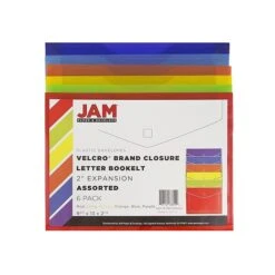 JAM Paper Plastic Envelopes With Hook & Loop Closure, 2" Expansion, Letter Size, Assorted Colors, 6/Pack (218V2OLIPRYS) 11 JAM Paper Plastic Envelopes With Hook & Loop Closure, 2" Expansion, Letter Size, Assorted Colors, 6/Pack (218V2OLIPRYS) -Bostitchy Store sp42113864 s7