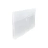 JAM Paper Poly Envelope With Button & String Tie Closure, 1" Expansion, Legal Size, Clear, 12/Pack (219B1CL)