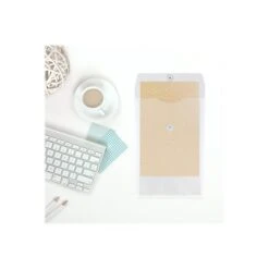 JAM Paper® Plastic Envelopes With Button And String Tie Closure, Legal Size, Clear, 12/Pack (119B1CL) -Bostitchy Store sp42125180 s7