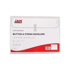 JAM Paper Poly Envelope Button & String Tie Closure, 1" Expansion, Letter Size, Clear, 12/Pack (218B1CL) 9 JAM Paper Poly Envelope Button & String Tie Closure, 1" Expansion, Letter Size, Clear, 12/Pack (218B1CL) -Bostitchy Store sp42125185 s7