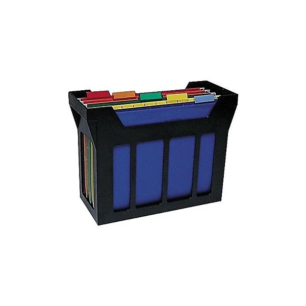 Staples File Caddy With File Folders, Letter Size, Black (10613) 3 Staples File Caddy With File Folders, Letter Size, Black (10613)