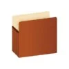 Pendaflex 30% Recycled Reinforced File Pocket, 5 1/4" Expansion, Letter Size, Brown, 50/Carton (S34G)