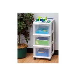 Iris 3 Drawers Standalone Storage, White, 2/Carton (116836) -Bostitchy Store sp45446764 s7
