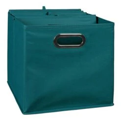 Niche Cubo 29.93 Qt. Foldable Fabric Storage Bins, Teal, 6/Pack (HTOTE6PKTL)