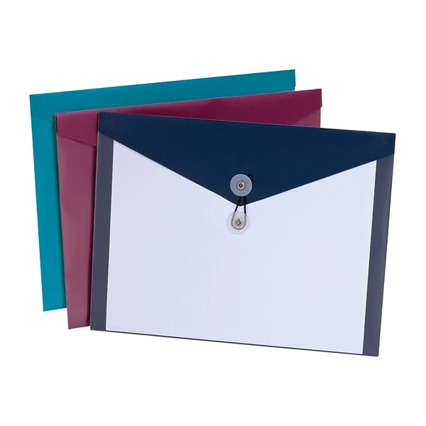 Pendaflex Elastic Catalog Envelopes, 9.25" X 12", Assorted Colors, 4/Pack (PFX90016) 3 Pendaflex Elastic Catalog Envelopes, 9.25" X 12", Assorted Colors, 4/Pack (PFX90016)