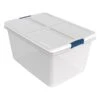 Hefty 66 Qt. Latch Lid Storage Bins, Clear/White, 6/Pack (7105) 2 Hefty 66 Qt. Latch Lid Storage Bins, Clear/White, 6/Pack (7105) -Bostitchy Store sp48115708 s7