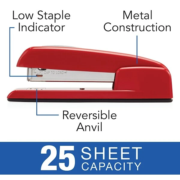 Swingline® 747® Business Stapler, 25 Sheet Capacity, Rio Red (74736) 8 Swingline® 747® Business Stapler, 25 Sheet Capacity, Rio Red (74736) - Image 6