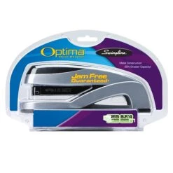Swingline® Optima® Desk Stapler, 25 Sheet Capacity, Silver (87801)
