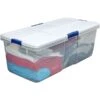 Hefty Storage Solutions 100 Quart, Latch Lid Storage Bin, Clear, 4/Case (7107) -Bostitchy Store sp76231120 s7