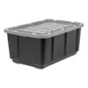 IRIS Utility Tough Tote 108 Qt. Latch Lid Storage Tote, Black/Gray, 4 Pack (589091)