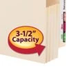 Smead End Tab File Pockets, Reinforced Straight Cut Tab, 3.5" Expansion, Legal Size, Manila, 25/Box (76124) -Bostitchy Store sp82920400 s7
